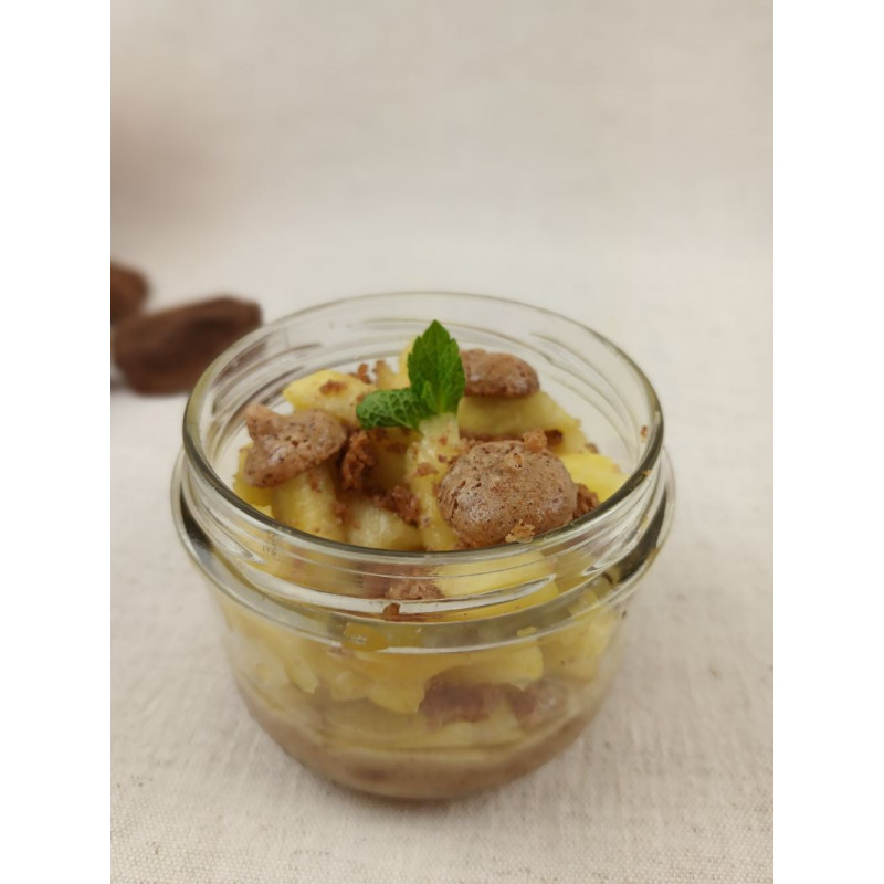 Salade d'ananas au marasquin et amandes concassées - dessert en bocal - recette vegan