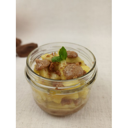 Salade d'ananas au marasquin et amandes concassées - dessert en bocal - recette vegan